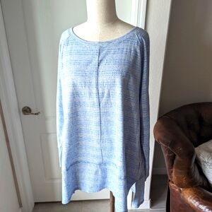NWOT Soft Surroundings Blue Heather Striped Tunic